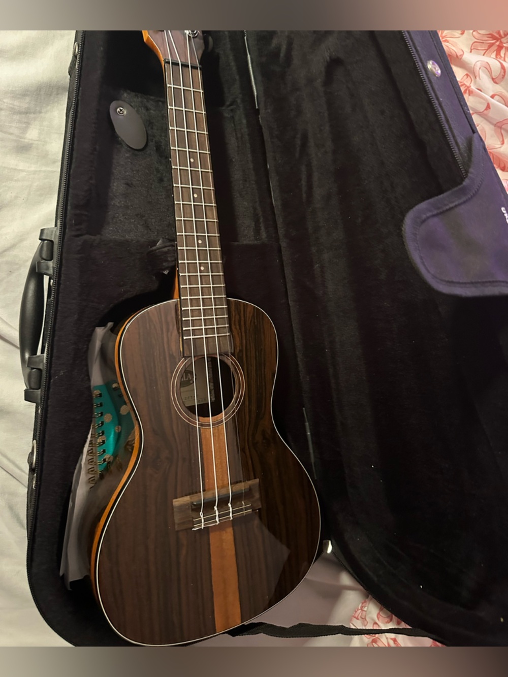 Kala KA-ZCT-C Ziricote Concert Ukulele Bundle w/ Case + Tuner + Book